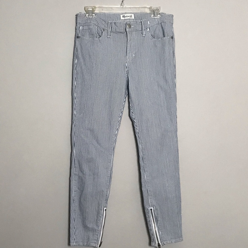 Madewell Skinny Jeans Railroad Stripe Size 31